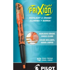 Pilot FriXion Light Erasable Highlighters, Chisel Tip, Orange Ink, Dozen (46504)