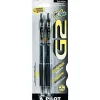 Pilot G2 Retractable Gel Pens, Fine Point, Black Ink, 2/Pack (31031)