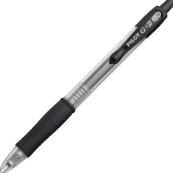 Pilot G2 Retractable Gel Pens, Ultra Fine Point, Black Ink, 5/Pack (31306)