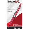 Pilot Precise V5 RT Retractable Rollerball Pens, Extra Fine Point, Red Ink, Dozen (26064)