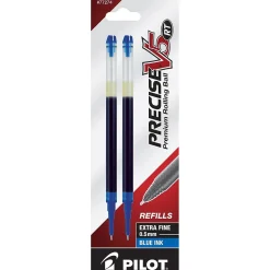 Pilot Precise V5 RT Rollerball Pen Refill, Extra Fine Tip, Blue Ink, 2/Pack (77274)