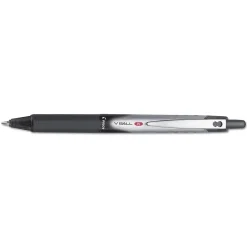 Pilot VBall RT Retractable Rollerball Pens, Fine Point, Black Ink, Dozen (26206)