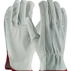 PIP 68-PK-161SB Leather Gloves, Small, Gray (179957)