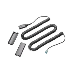 Plantronics Coiled Telephone Extension Cable, Black (85R85AA)