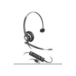 Plantronics Encorepro HW715 Noise Canceling Mono Headset, Over-the-Head, Black (203476-01)