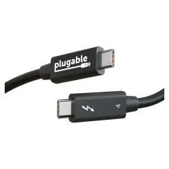 Plugable 6.56' USB C Power Cable, Black (TBT4-40G2M)