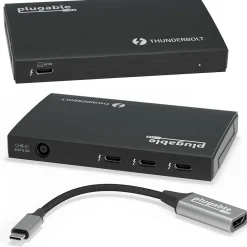 Plugable 4-Port USB-C Hub, Black (TBT4-HUB3C)