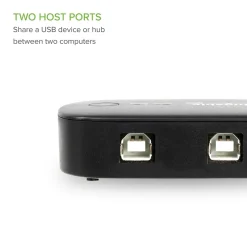 Plugable USB 2.0 Switch for USB Device Port Sharing Between Two Computers (USB2-SWITCH2)
