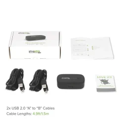 Plugable USB 2.0 Switch for USB Device Port Sharing Between Two Computers (USB2-SWITCH2)