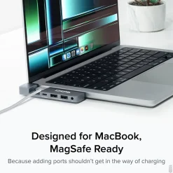 Plugable USB C Hub Multiport Adapter for Apple MagSafe 2 for MacBook Pro, Air M2