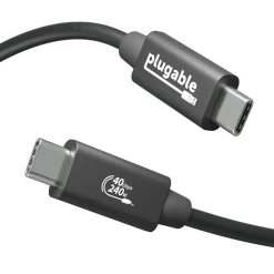 Plugable USB4 EPR 3.3' Cable, 240W, Black (USB4-240W-1M)