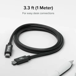 Plugable USB4 EPR 3.3' Cable, 240W, Black (USB4-240W-1M)