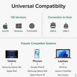 Plugable 3.3' USB-C to USB-A Cable, Black (USBC-A1M)