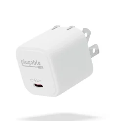 Plugable 30W GaN USB C Charger Block, White (PS-30C1W)
