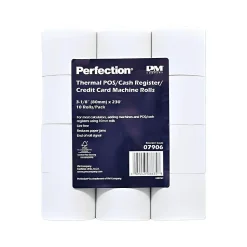PM Company Perfection Thermal Cash Register Paper Rolls, 3 1/8" x 230', 10 Rolls/Pack (PMC07906)
