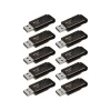 PNY Attache 4 16GB USB 2.0 Flash Drive, Black, 10/Pack (P-FD16GX10ATT4-EF2)