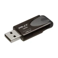 PNY Turbo Attache 4 128GB USB 3.0 Type A Flash Drive, Black (P-FD128TBAT4-GE)