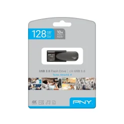 PNY Turbo Attache 4 128GB USB 3.0 Type A Flash Drive, Black (P-FD128TBAT4-GE)