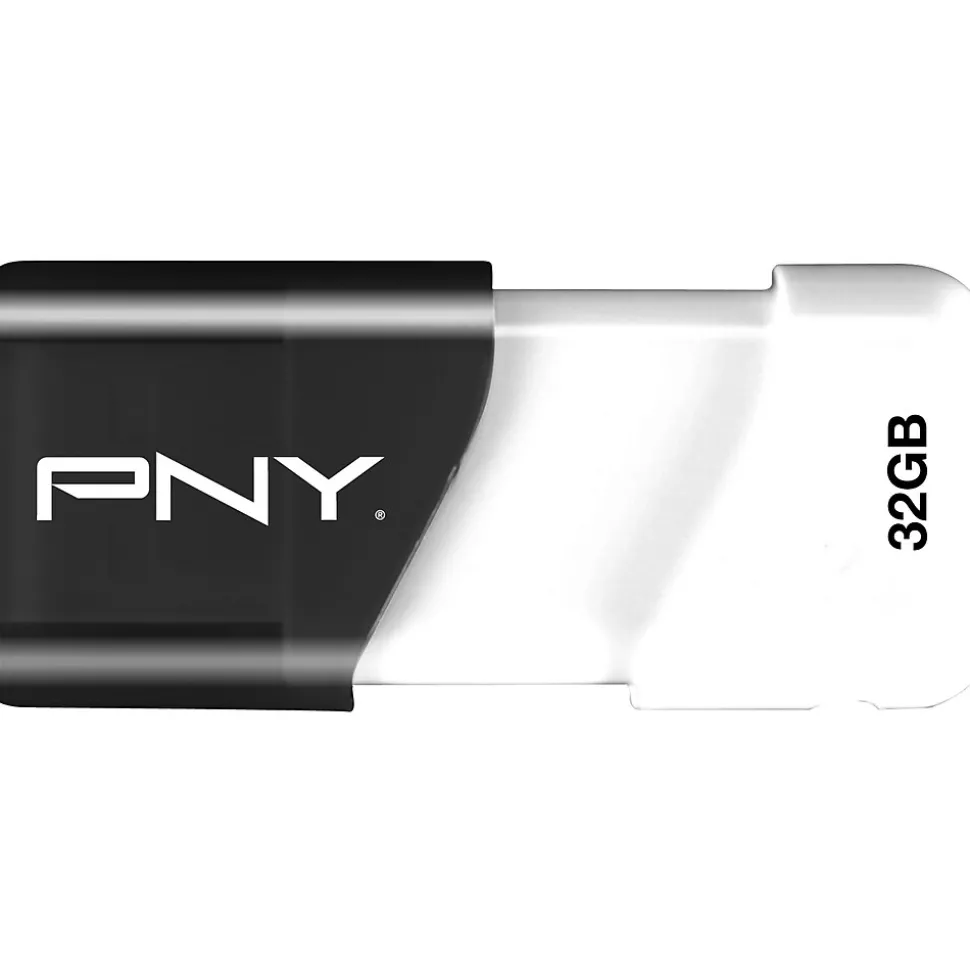PNY Turbo 32GB USB 3.0 Type A Flash Drive, Grey (P-FD32GTBOP-GE)