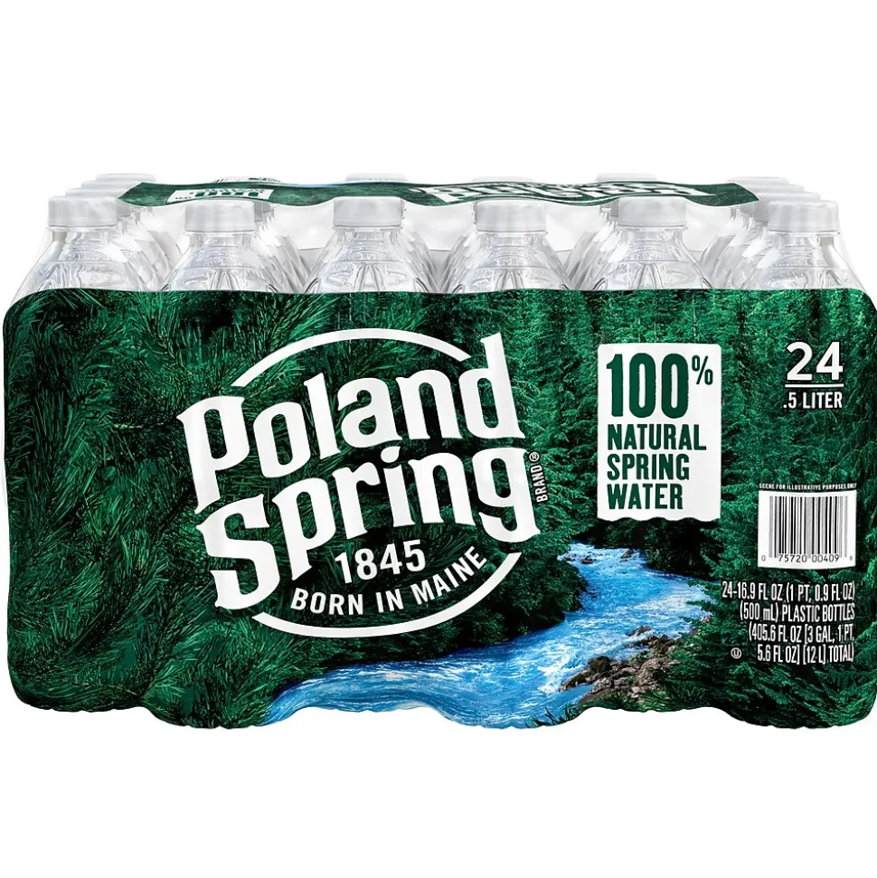 Poland Spring Bottled Spring Water, 16.9 oz., (Pick up In-Store) 24/Case