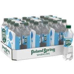 Poland Spring Sparkling Water, Simply Bubbles, 16.9 oz. Bottles, 24/Carton (12349574)