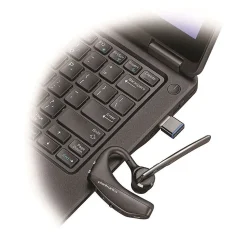 Poly 5200 USB-A Bluetooth Mono Computer Earbuds, UC Certified, Black (206110-101)