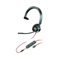 Poly Blackwire 3315 Mono Headset, USB-C/3.5mm, MS Certified/UC Certified (8X218AA)