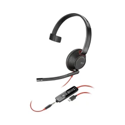 Poly Blackwire 5210 Mono Headset, USB-C/3.5mm, UC Certified (8X230AA)
