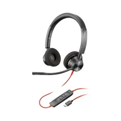 Poly Blackwire 3320 Stereo Headset, USB-C/USB-A, MS Certified/UC Certified (8X220AA)