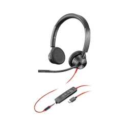 Poly Blackwire 3325 Stereo Headset, USB-C/3.5mm, UC Certified (8X221AA)