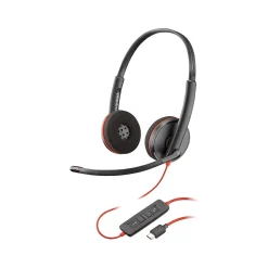 Poly Blackwire 3220 Stereo Headset, USB-C/USB-A, UC Certified, Bulk (8X228A6)