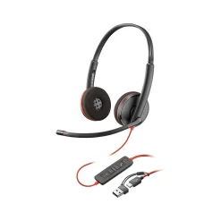 Poly Blackwire 3220 Stereo Headset, USB-C/USB-A, UC Certified (8X228AA)
