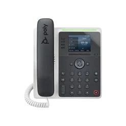 Poly Edge E200 Corded Conference Telephone, Black/White (2200-86990-025)