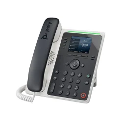 Poly Edge E200 Corded Conference Telephone, Black/White (2200-86990-025)