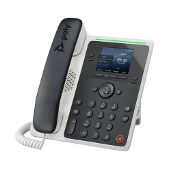 Poly Edge E100 8-Line VOIP Phone, White/Black (89B49AA)