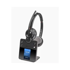 Poly Savi 8420 Office Series Wireless Noise Canceling Bluetooth Stereo On-Ear Headset, MS Certified (8L7F5AA#ABA)