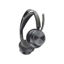 Poly Voyager Focus 2 Noise Canceling Bluetooth On Ear Phone & Computer Headset, Black (213726-01)