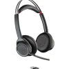 Poly Voyager Focus MS Active Noise Cancelling Bluetooth On Ear Phone & Computer Headset, Black/Gray (202652-102)