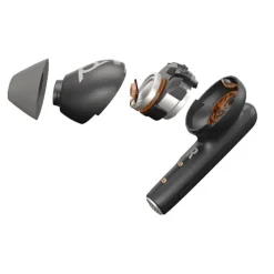 Poly Voyager Free 60+ UC Wireless Noise Cancelling Bluetooth Earbuds, USB-C, MS Certified, Carbon Black (7Y8G4AA)