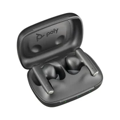 Poly Voyager Free 60 UC Wireless Noise Cancelling Bluetooth Earbuds, USB-A, UC Certified, Carbon Black (7Y8H3AA)