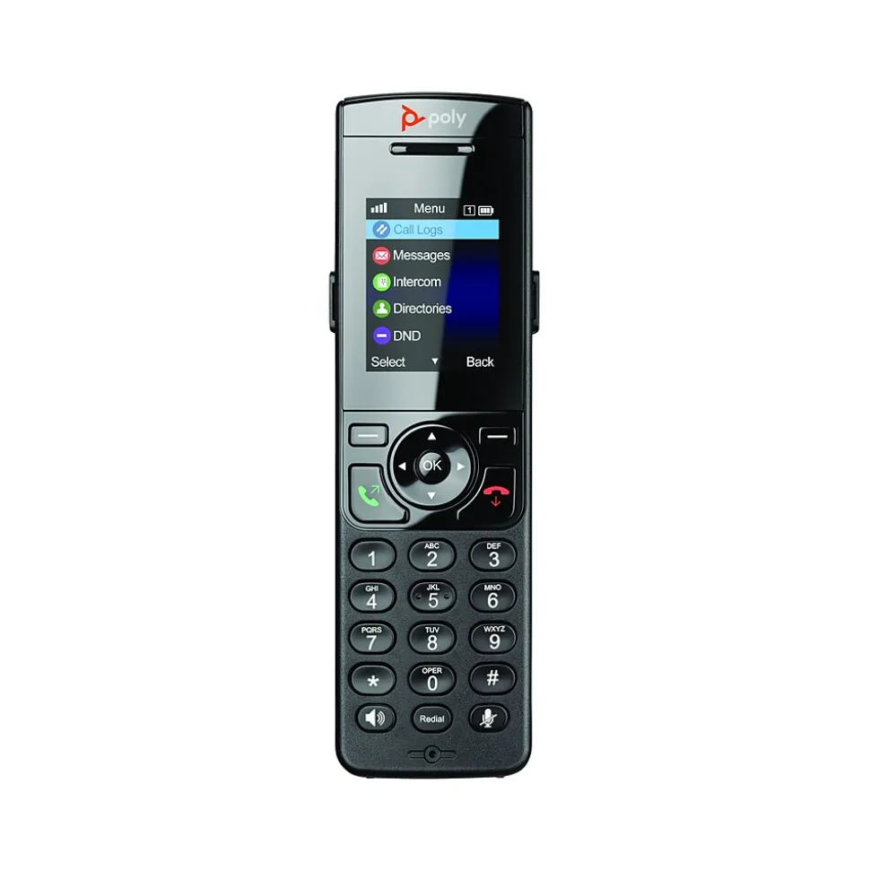 Poly VVX D230 Cordless VOIP Phone, Black (89B48AA#ABA)