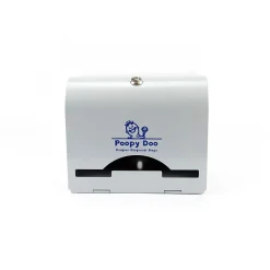 Poopy Doo Diaper Disposal Large Bag Dispenser, White, Steel, 400 Bag Capacity (PD-DSP-06 WH)