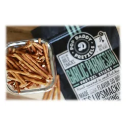 Pop Daddy Garlic Parmesan Pretzels Sticks, 3 oz., 15 Bags/Box (OPD00557)