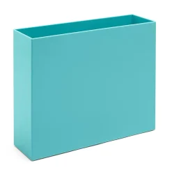 Poppin ABS Plastic File Box, Aqua, 4 Count (101274-MC)