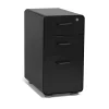 Poppin Black Slim Stow 3-Drawer Vertical File Cabinet, Black (104666)