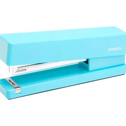 Poppin Desktop Stapler, 20-Sheet Capacity, Aqua (100160)