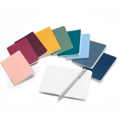 Poppin Mini 1-Subject Pocket Notebook, 3.5" x 5", College Ruled, 32 Sheets, Assorted Colors, 10/Set (107789)