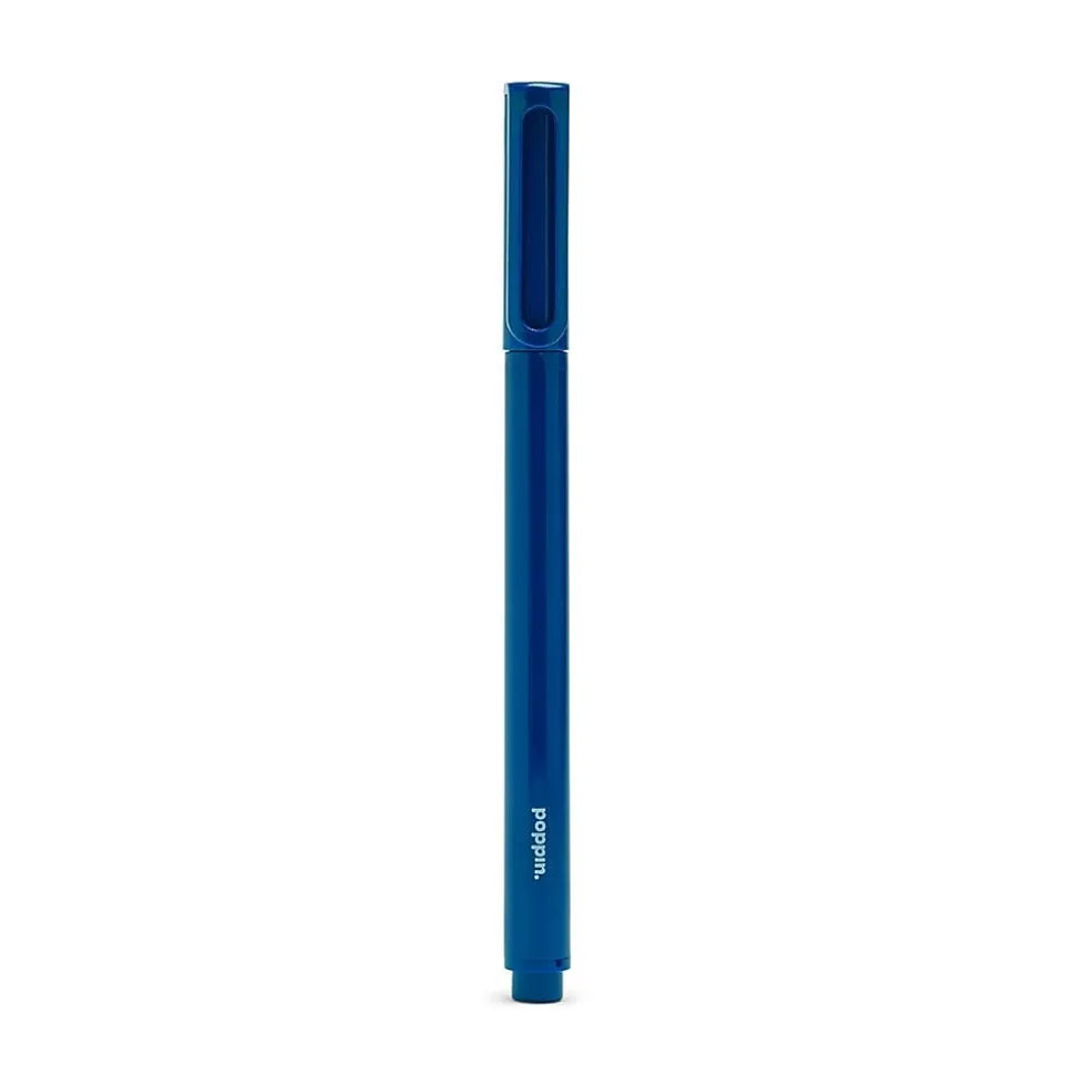 Poppin Navy Signature Ballpoint Pen, Blue Ink, Set of 100 (104603)