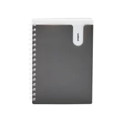 Poppin Pocket Notebook, 6" x 8.5", Ruled, 80 Sheets, Dark Gray (108850)