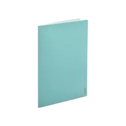 Poppin 2-Pocket Portfolio Folder, Aqua/Light Gray (101931)